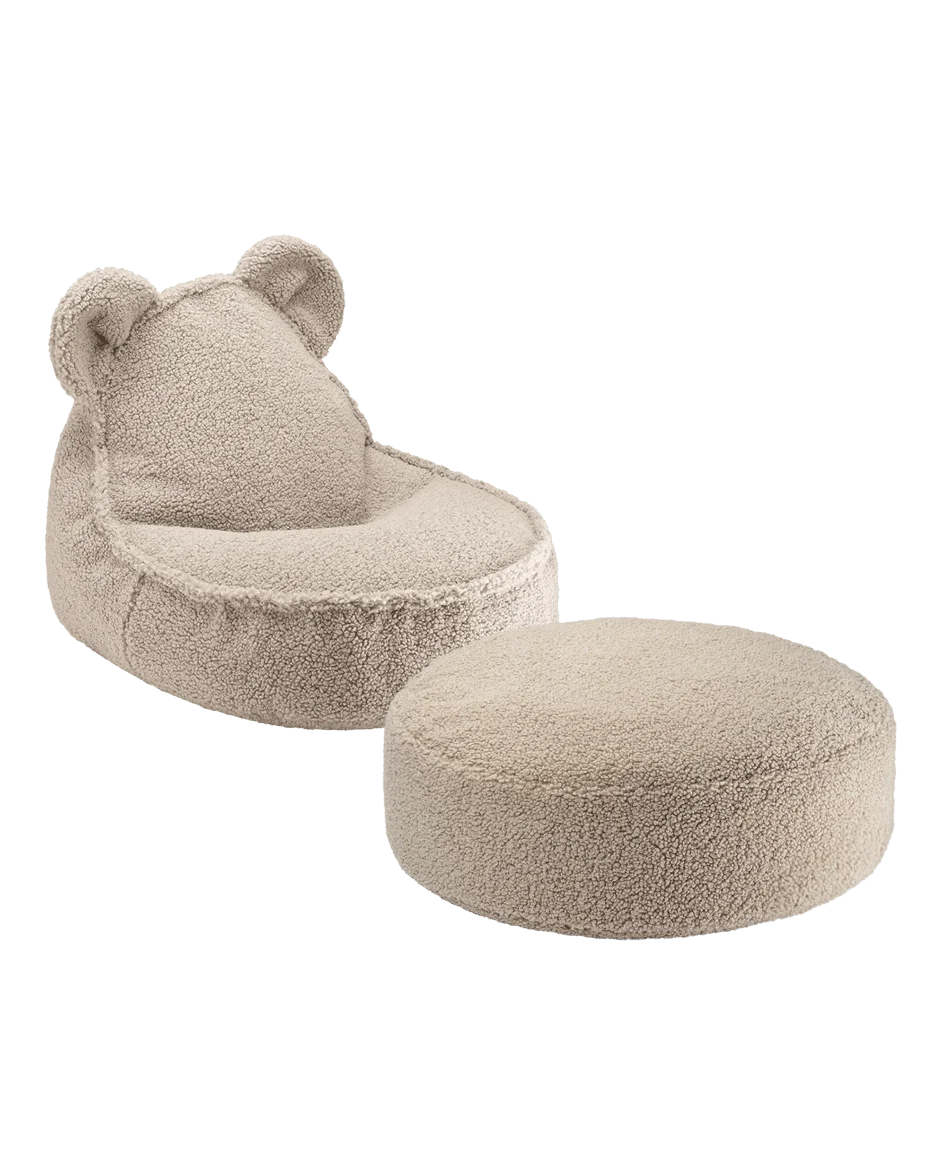 Biscuit Bear Beanbag And Ottoman Set