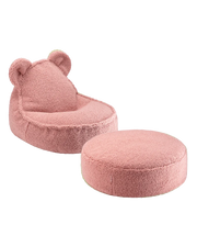 Guava Bear Beanbag And Ottoman Set