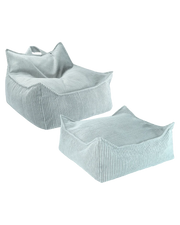 Peppermint Green Beanbag Chair And Ottoman Set