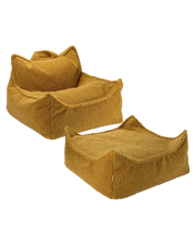 Maple Beanbag Chair And Ottoman Set