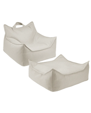 Terra Outdoor Beanbag Chair And Ottoman Set