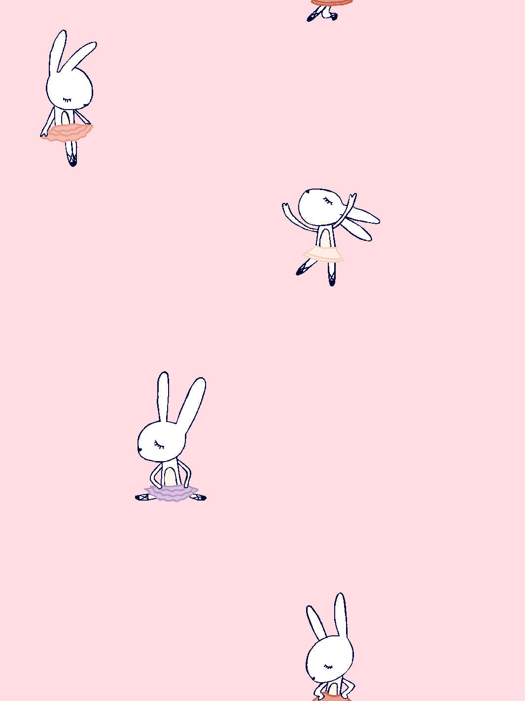 'ballet Bunnies' Wallpaper By Tea Collection - Ballet Slipper