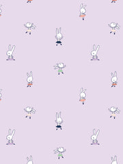 'ballet Bunnies' Wallpaper By Tea Collection - Lavender