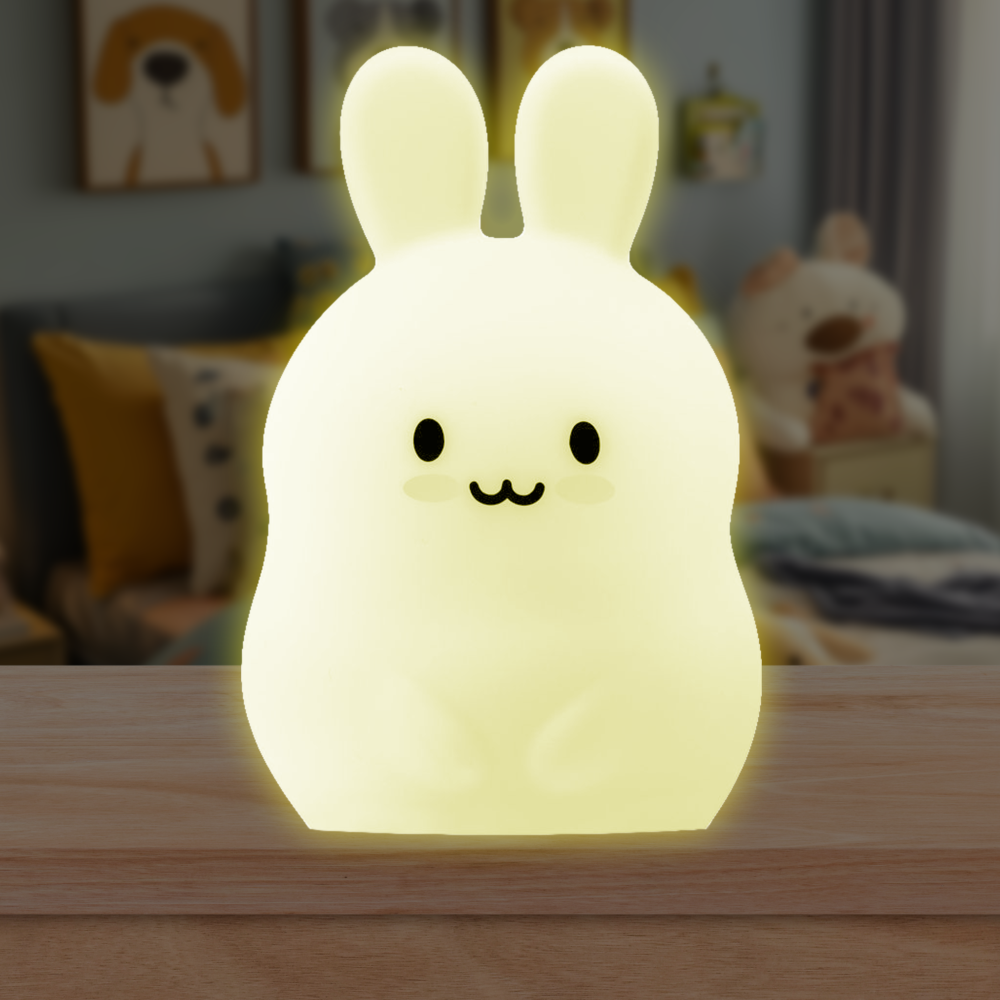 Lumipets® Basil The Bunny- Children's Touch Night Light Junior