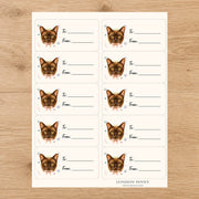 Burmese Purrfectly Yours Gift Tag Sticker Sheet