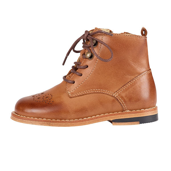 Buster Brogue Kids Boot Tan Burnished Leather
