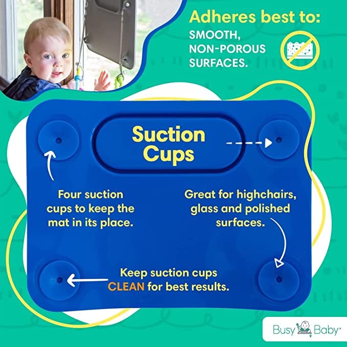 Busy Baby Silicone Placemat With Toy Straps