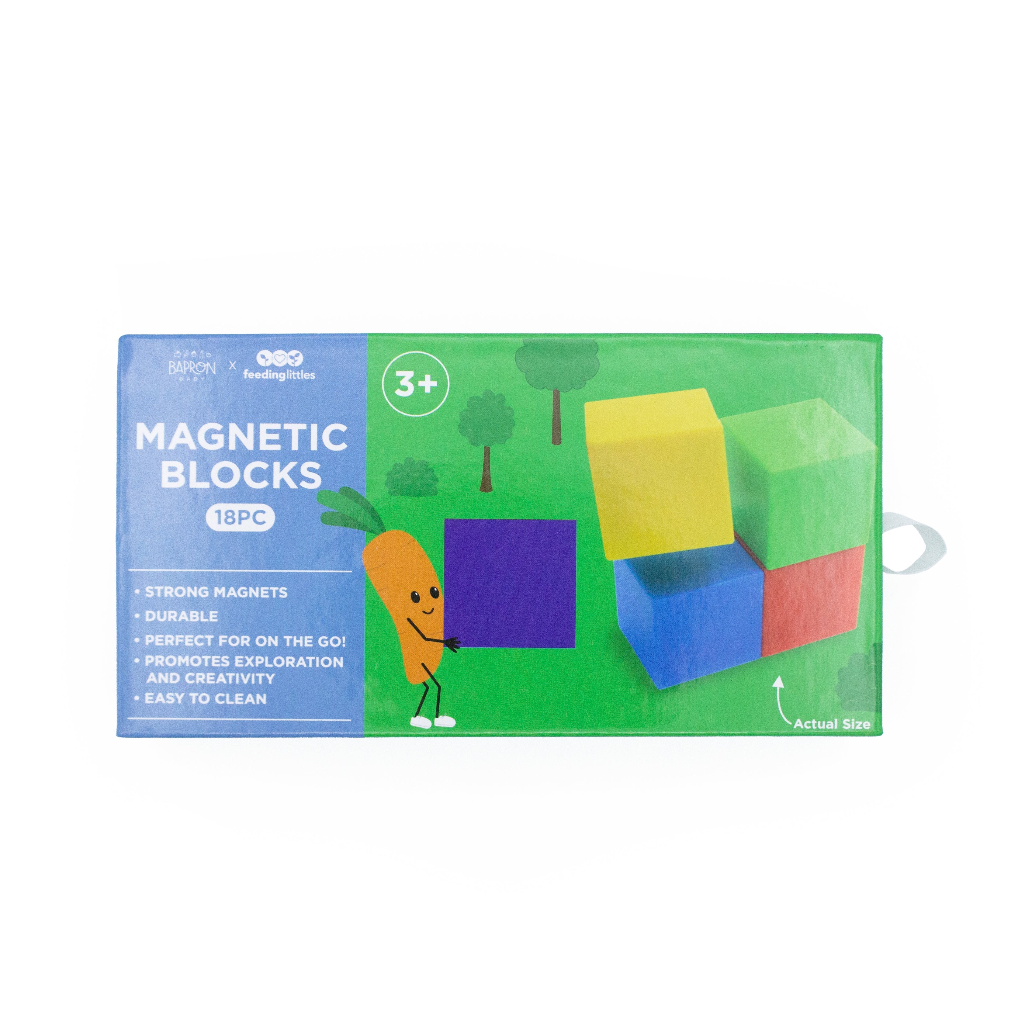 Bapronbaby 18pc Magnetic Blocks (ages 3+)
