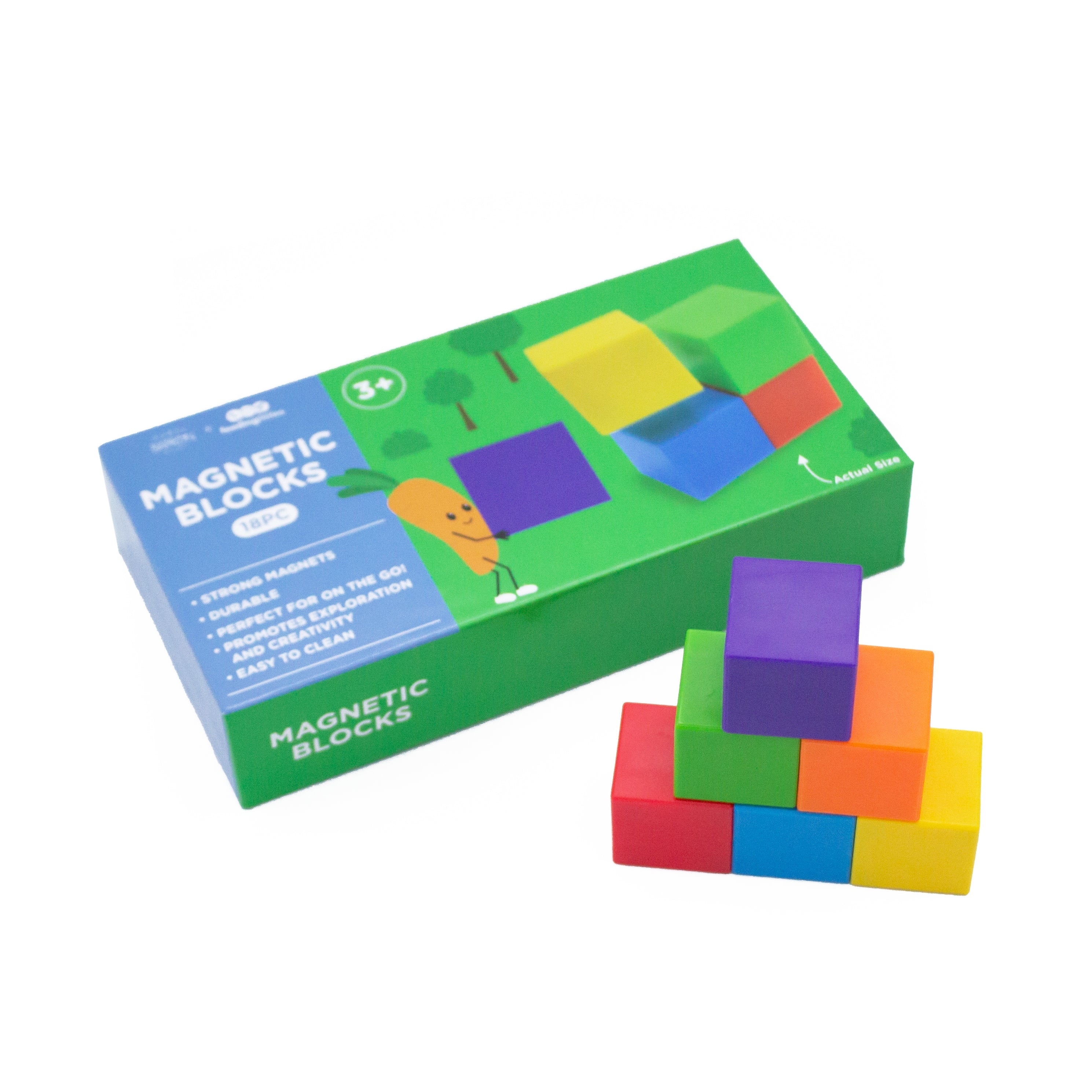 Bapronbaby 18pc Magnetic Blocks (ages 3+)