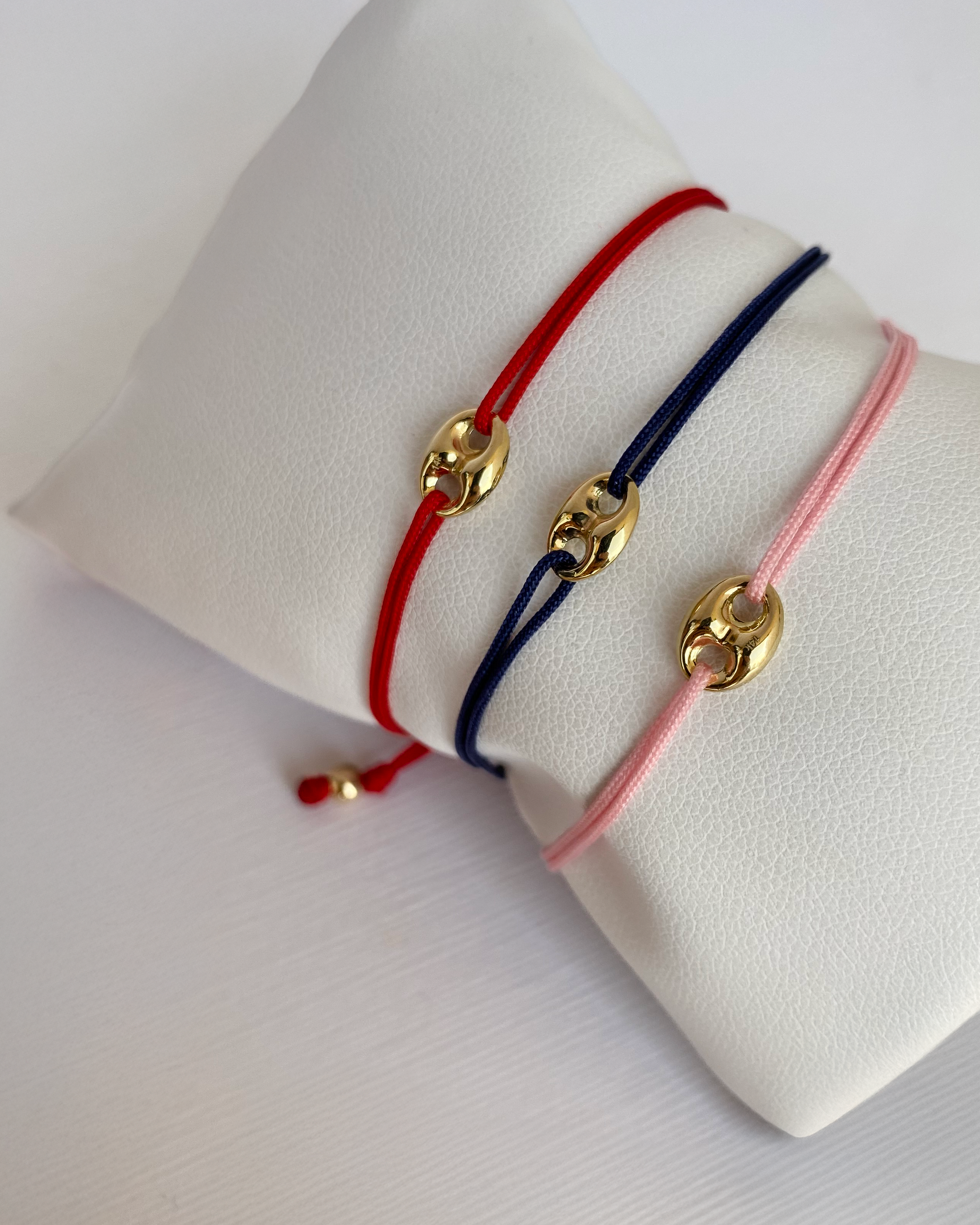 14k Gold Button Fortune Bracelet