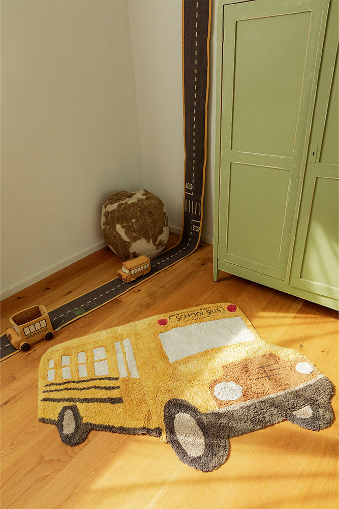 Washable Rug School Bus