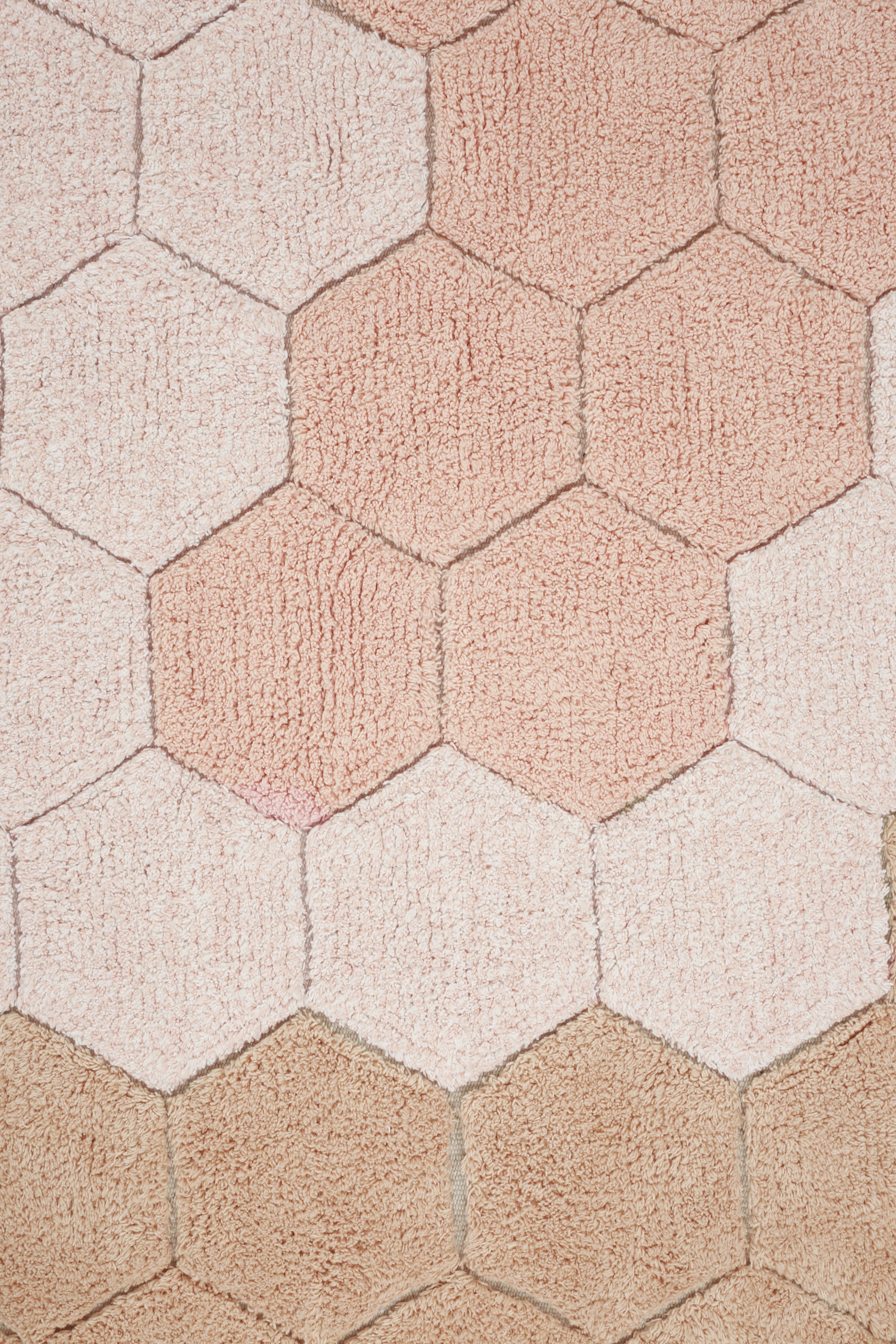 WASHABLE ROUND RUG HONEYCOMB ROSE  - Planet Bee