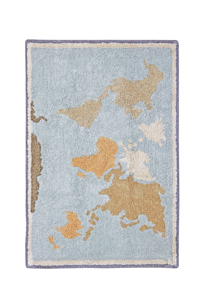 Washable Rug Mini Worldmap