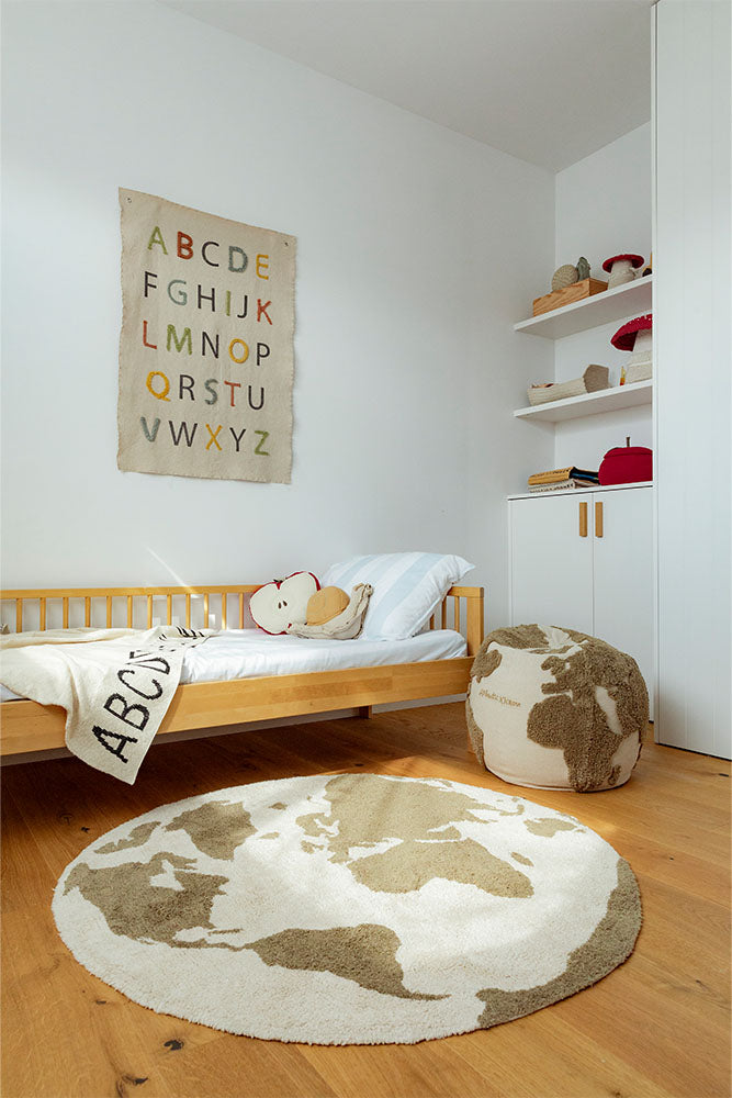 Rugcycled Washable Rug World Map