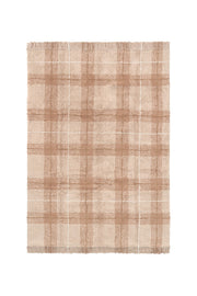 Washable Rug Tartan Rose
