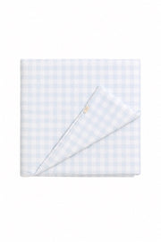 Light Blue Checkered Crib Quilted Blanket