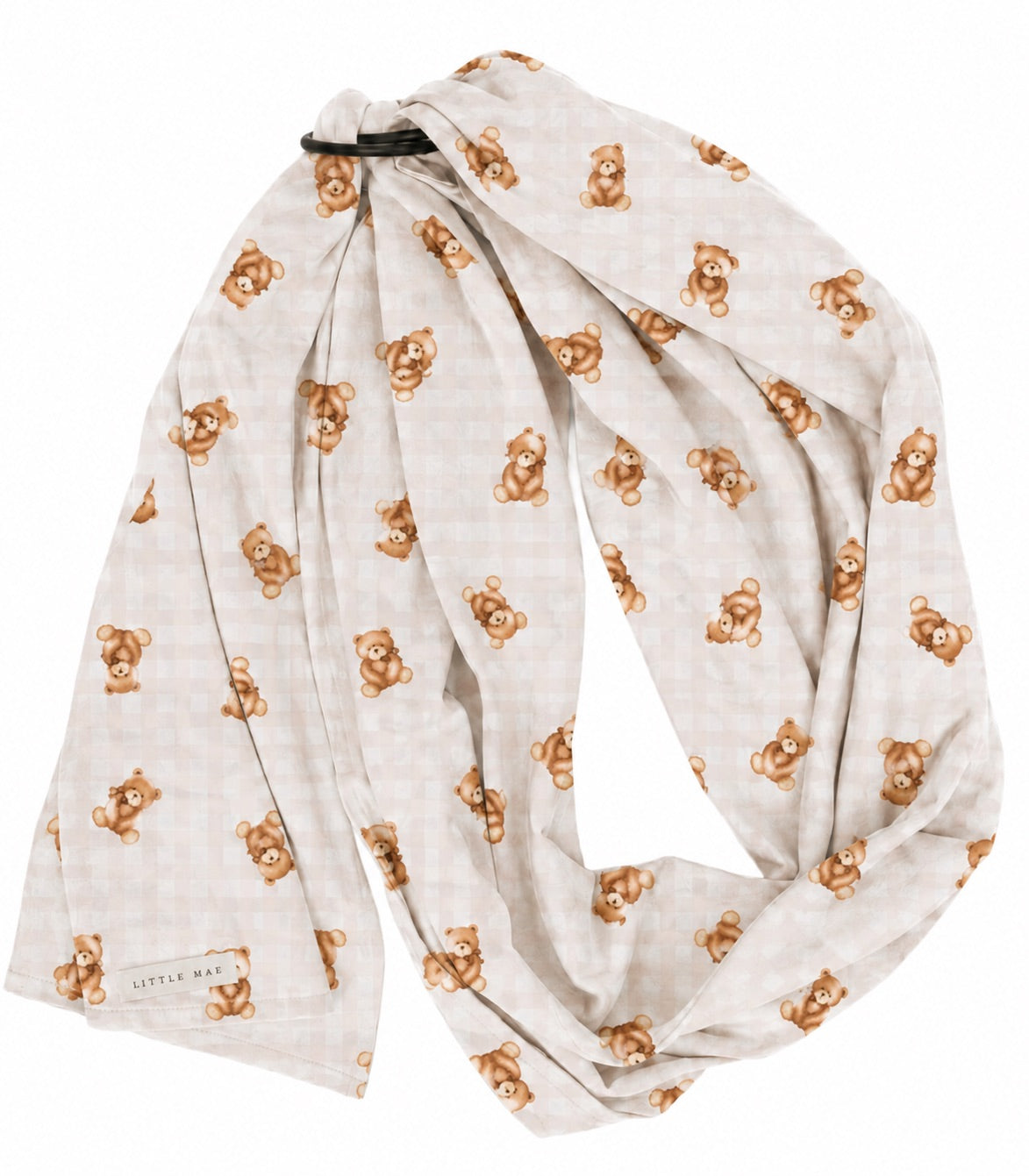 Beige Teddy Gingham Ring Sling Carrier