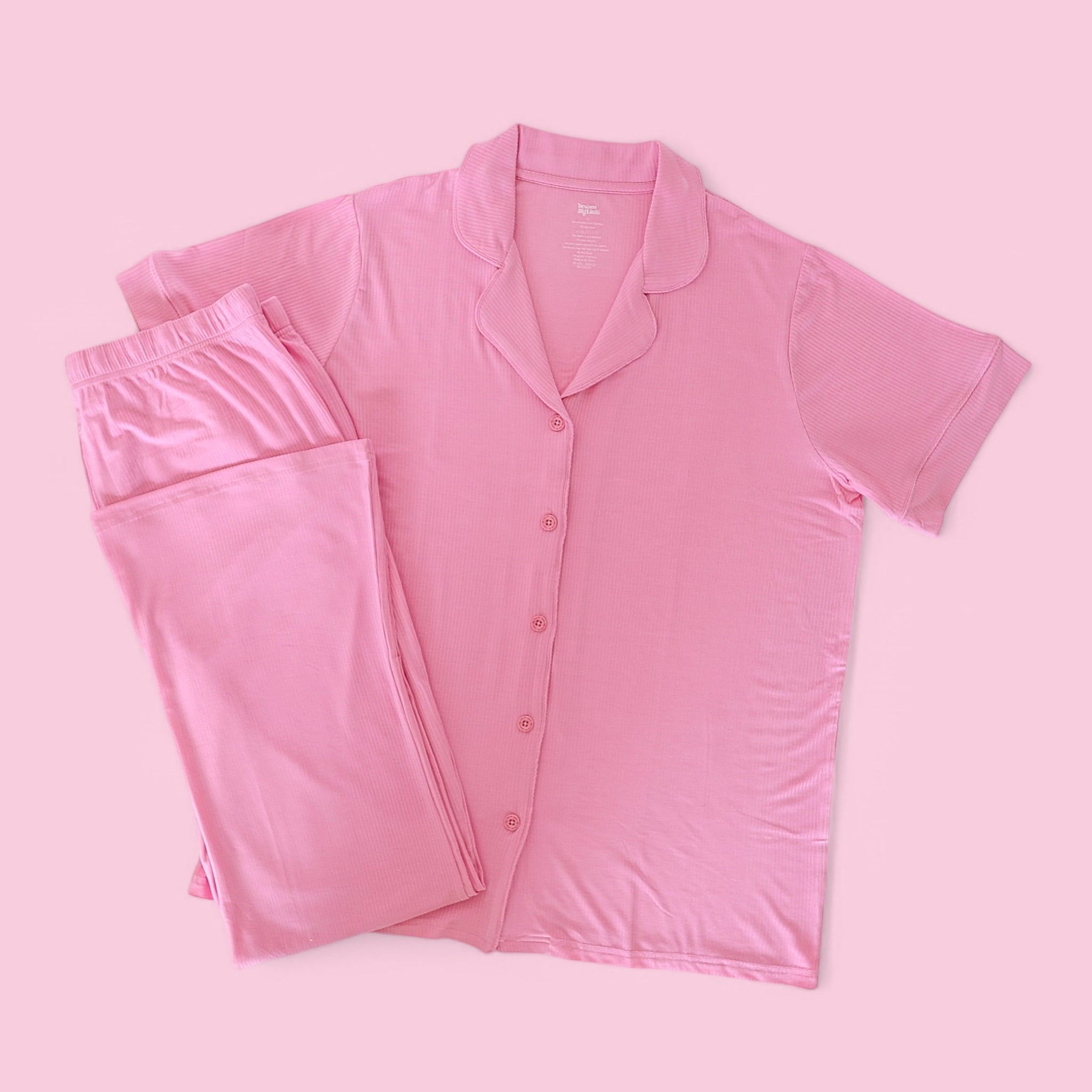 Bella Pink Rib Women's Dream Flare Set