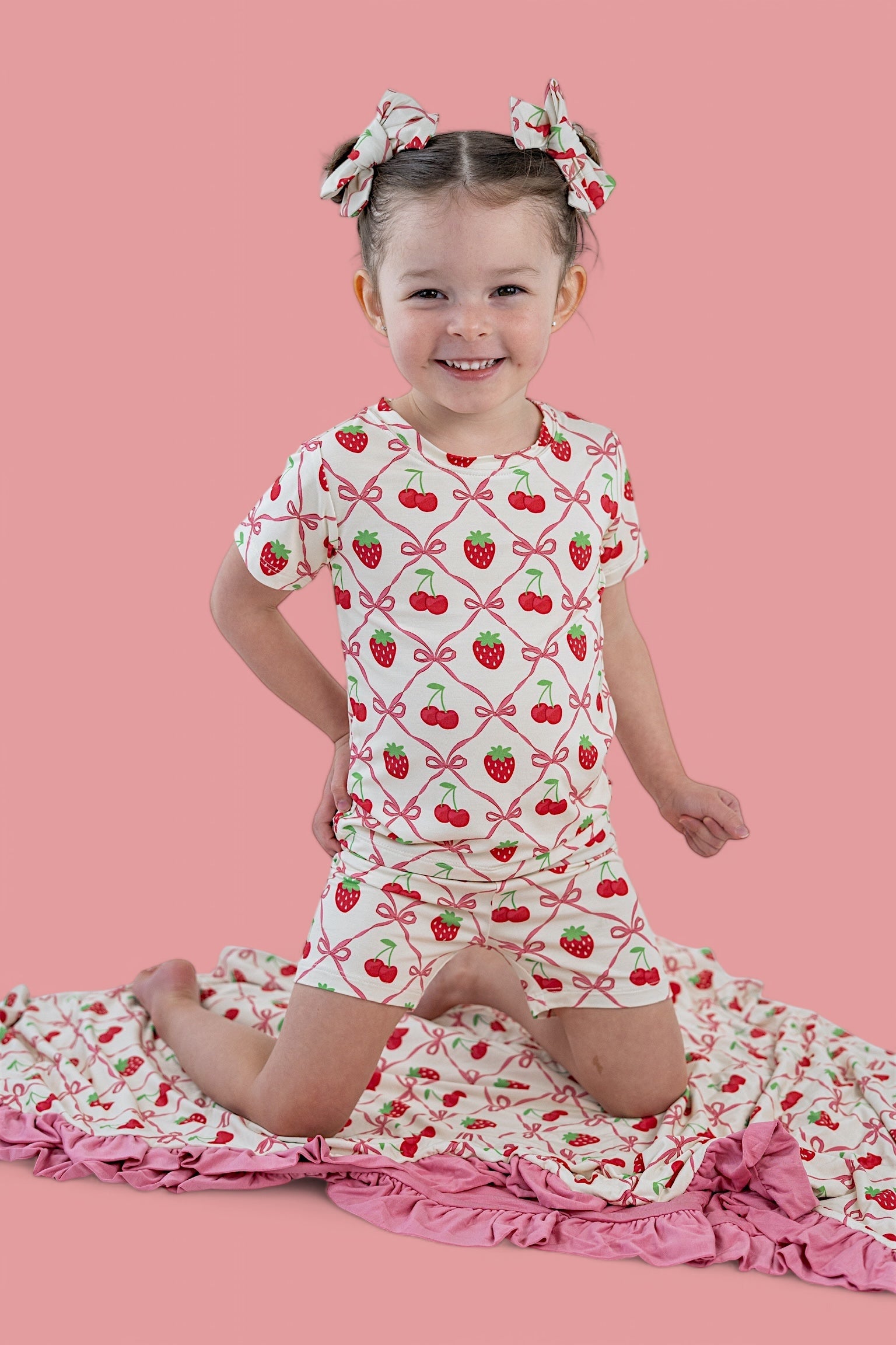Cherry Bow Berry Dream Short Set