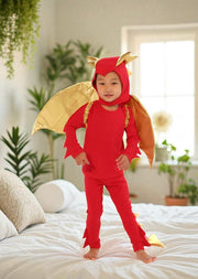 Sunfire Red Dragon With Gold Wings