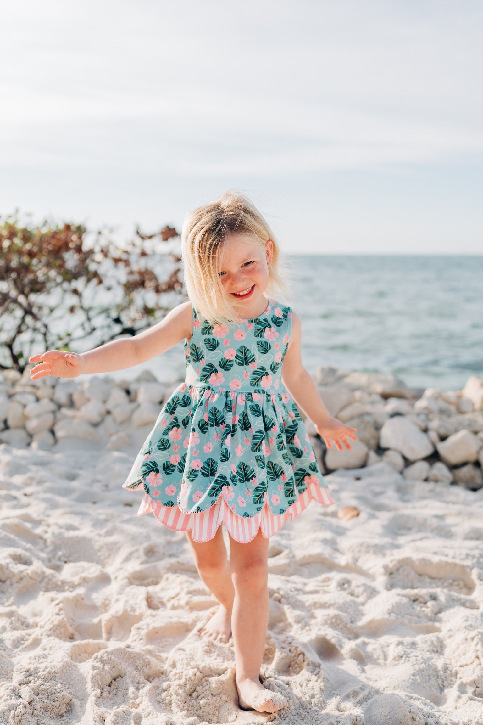 Hawaiian Scallop Tunic Set