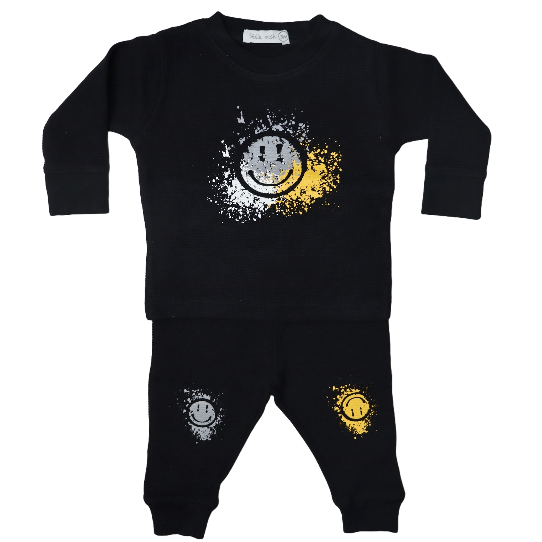 Baby Thermal Set - Happy Graffiti Grey