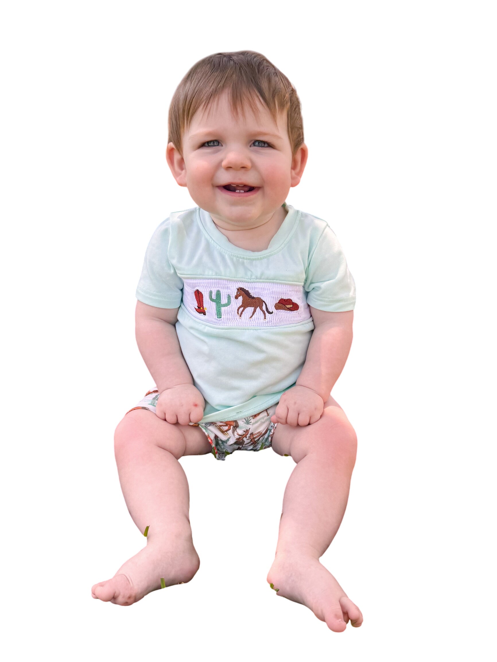 Western Smocked Boy Set