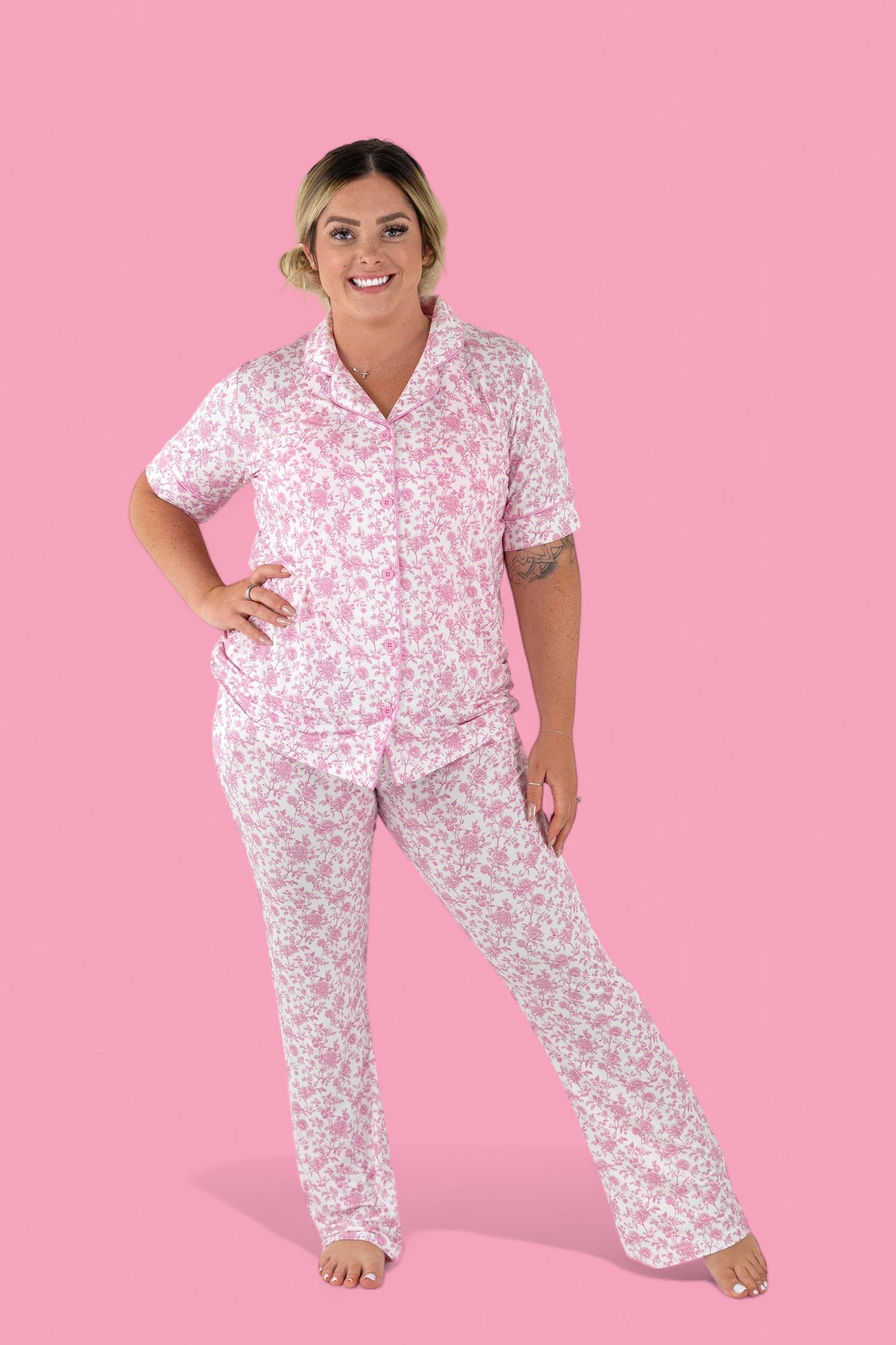 Rosewood Toile Women’s Relaxed Flare Dream Set