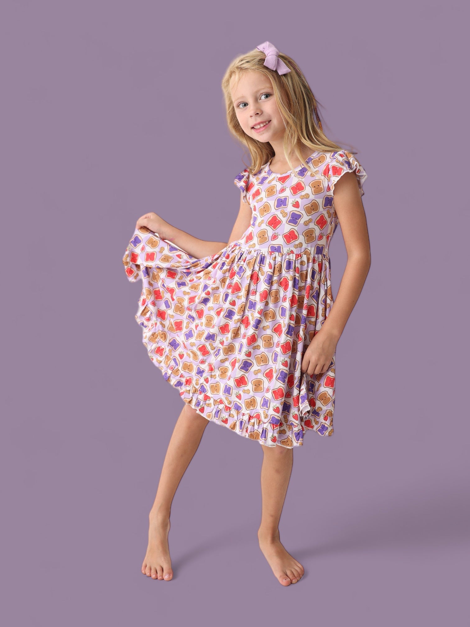Exclusive Peanut Butter Jelly Time Dream Ruffle Dress