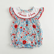 American Honey Embroidery Romper