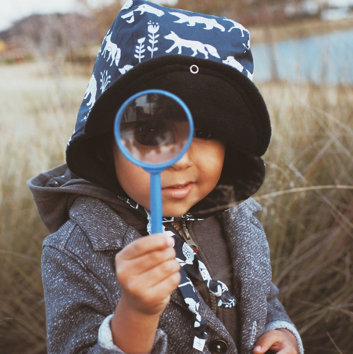 Pilot Bonnet In Organic Arctic Animals