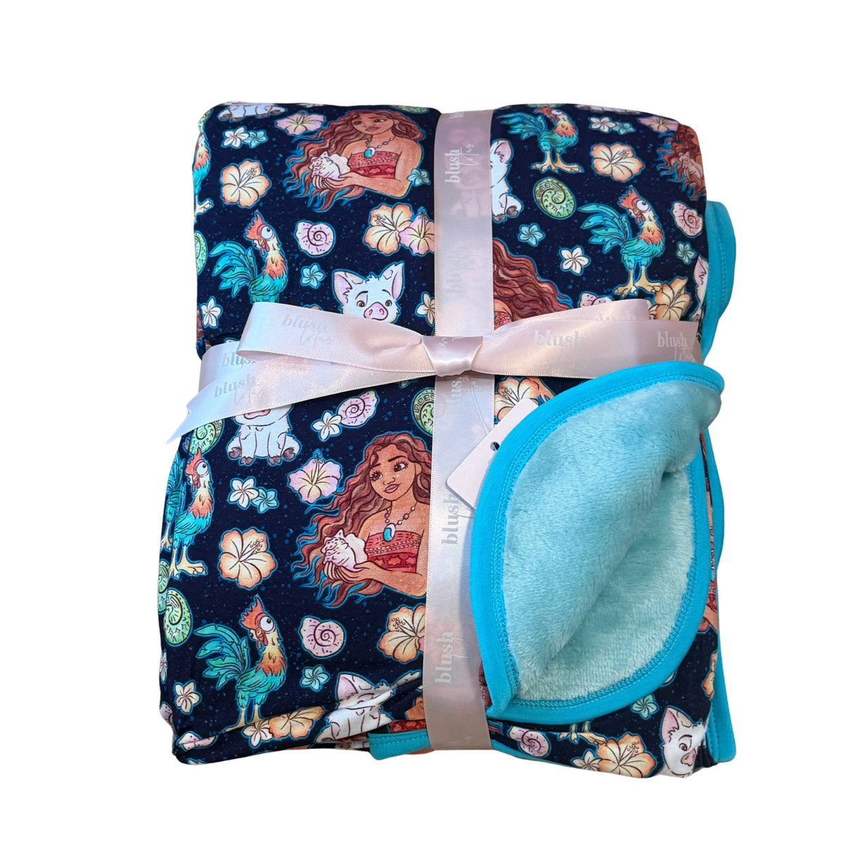 (blue) Beyond The Reef - Plush Blanket