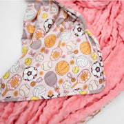 Game Winning Dreams Minky Dot Blanket