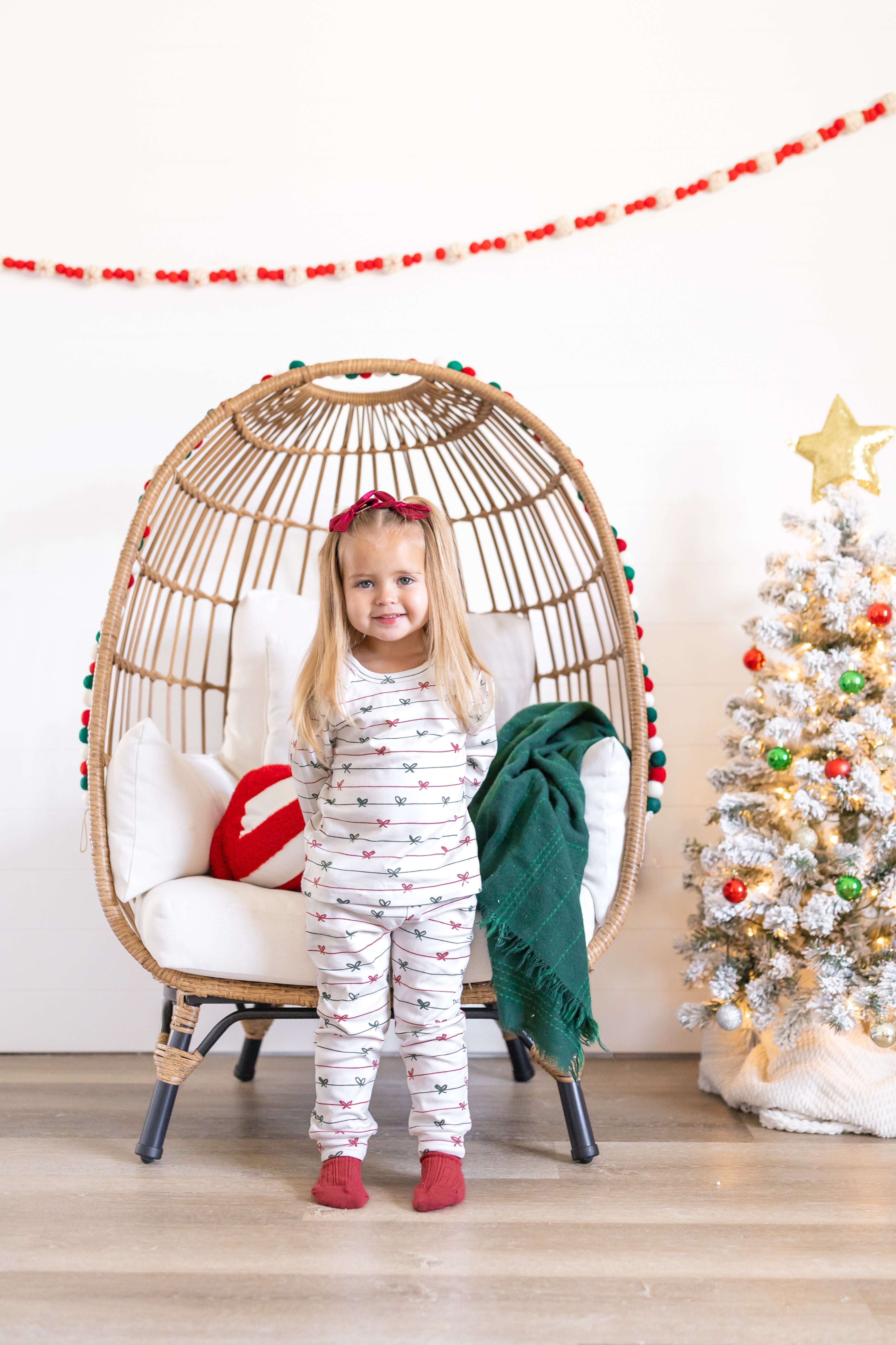 Tied With A Bow Christmas Organic Cotton Lounge Set