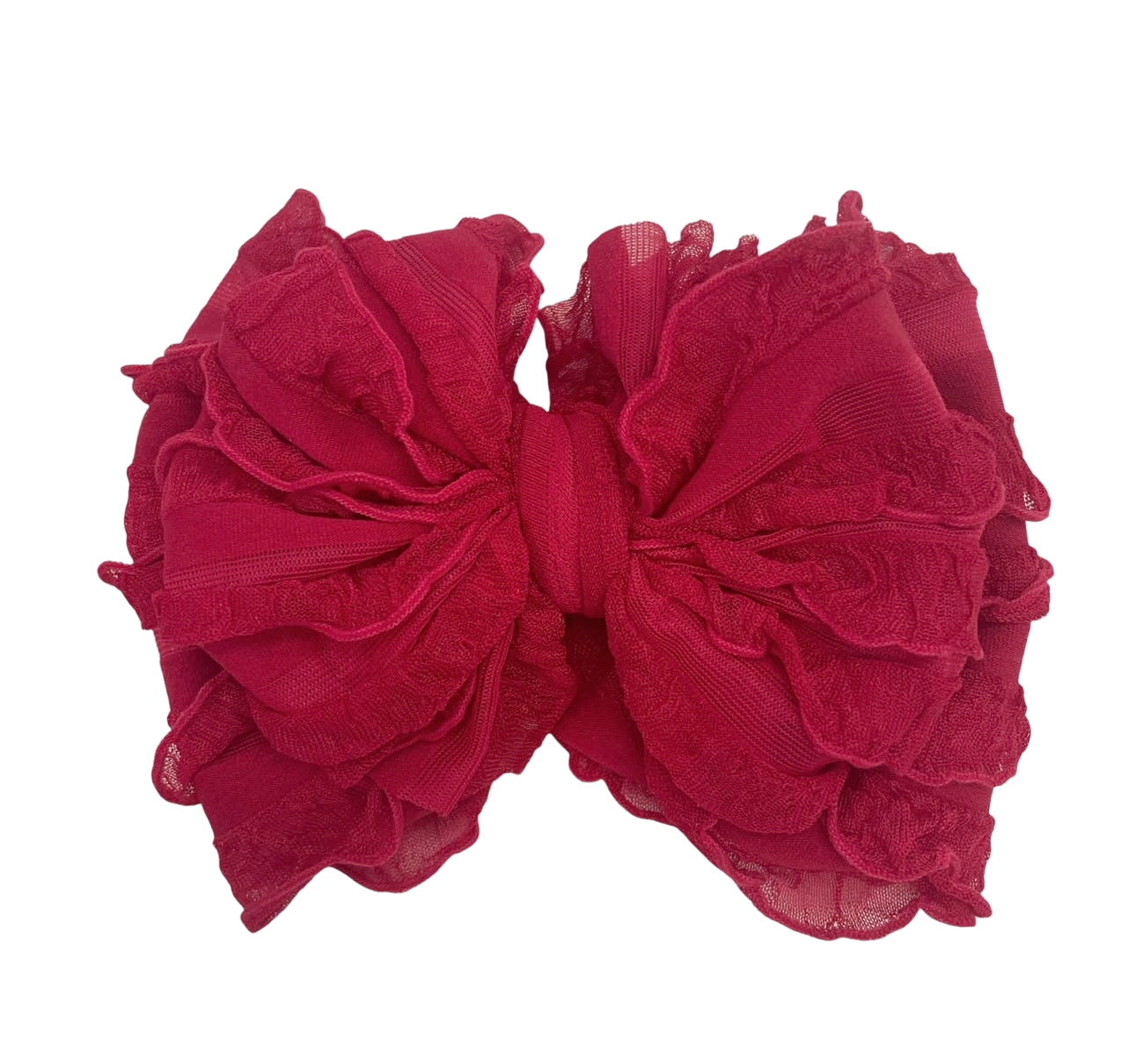 Cranberry Ruffled Headband