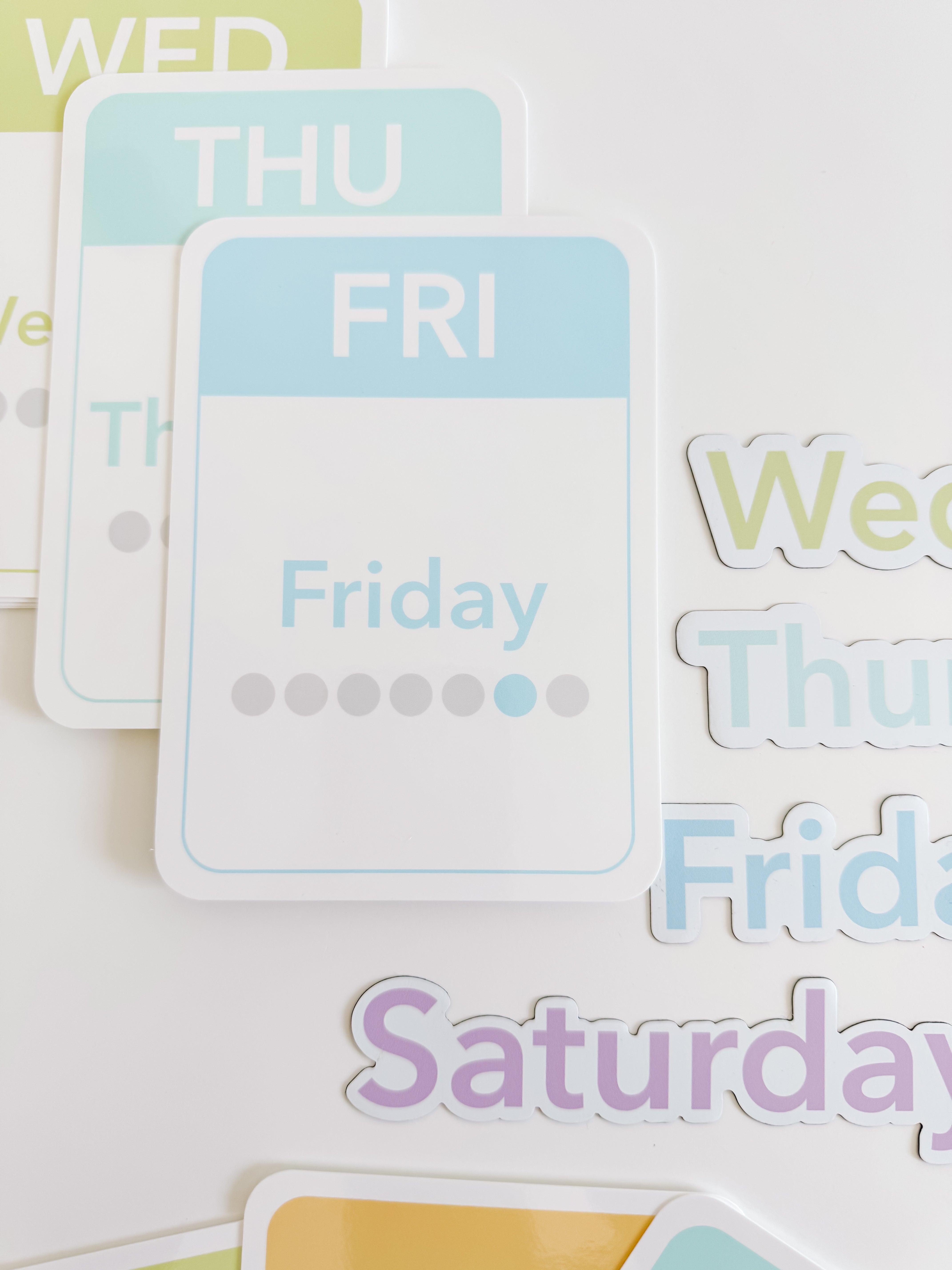 Days, Months, Seasons Flashcards And Magnets