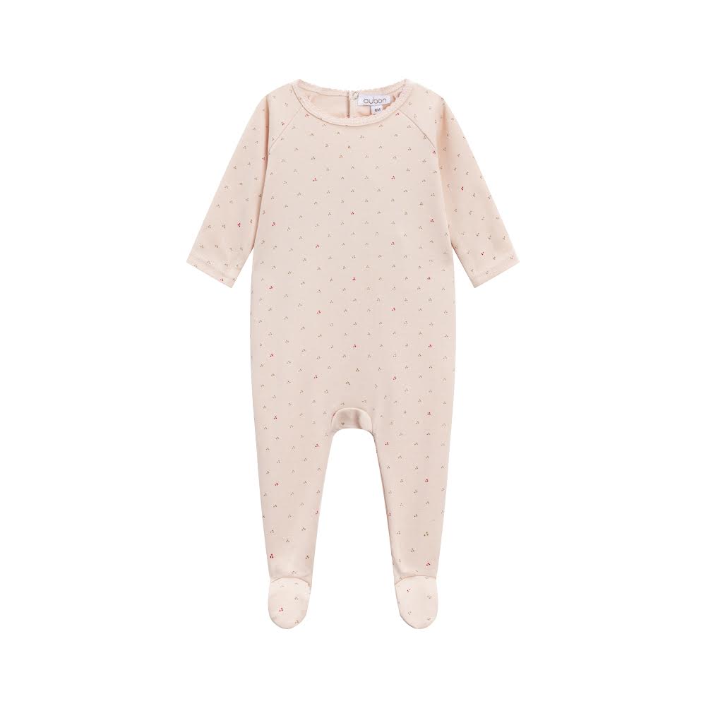 Pink Dot Footie + Hat