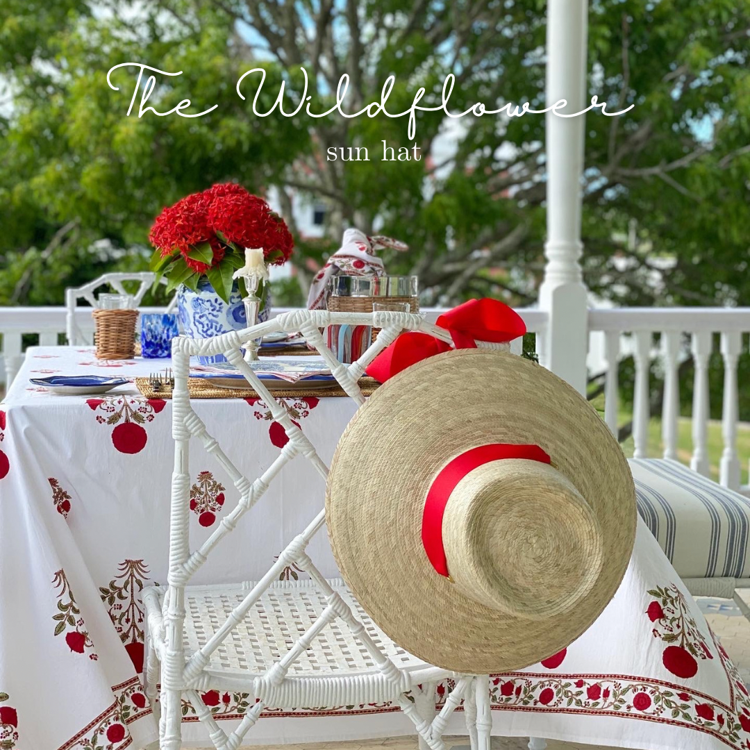 Wildflower Sun Hat - Burnt Orange/rust Wide & Short Grosgrain Ribbon