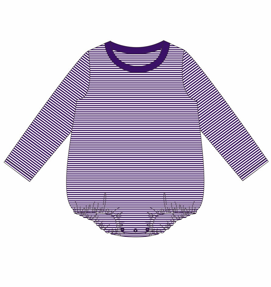 Knit Stripe Long Sleeve T-shirt Bubble
