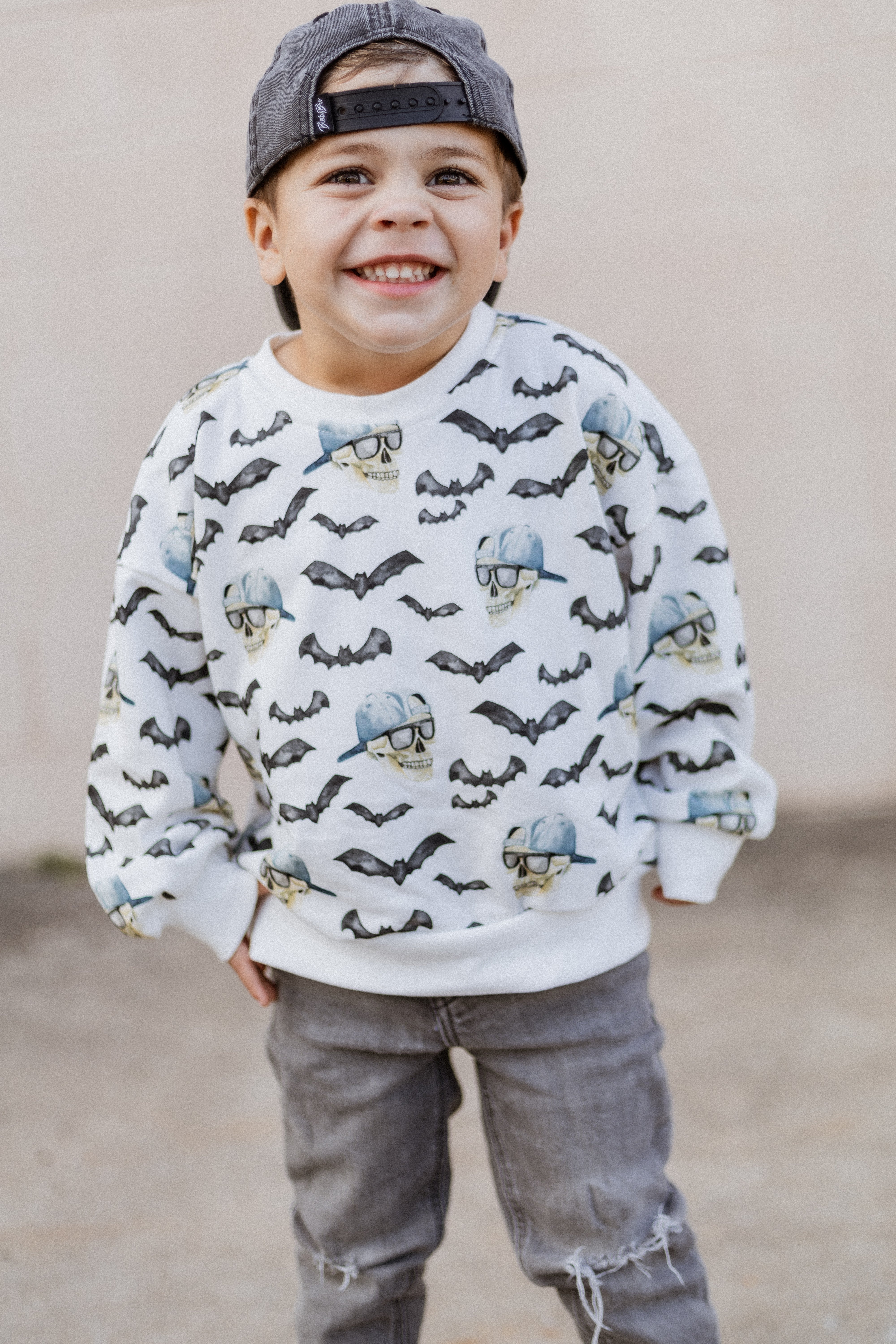 Spooky Bro Bamboo Bubble Romper Or Crewneck Sweatshirt
