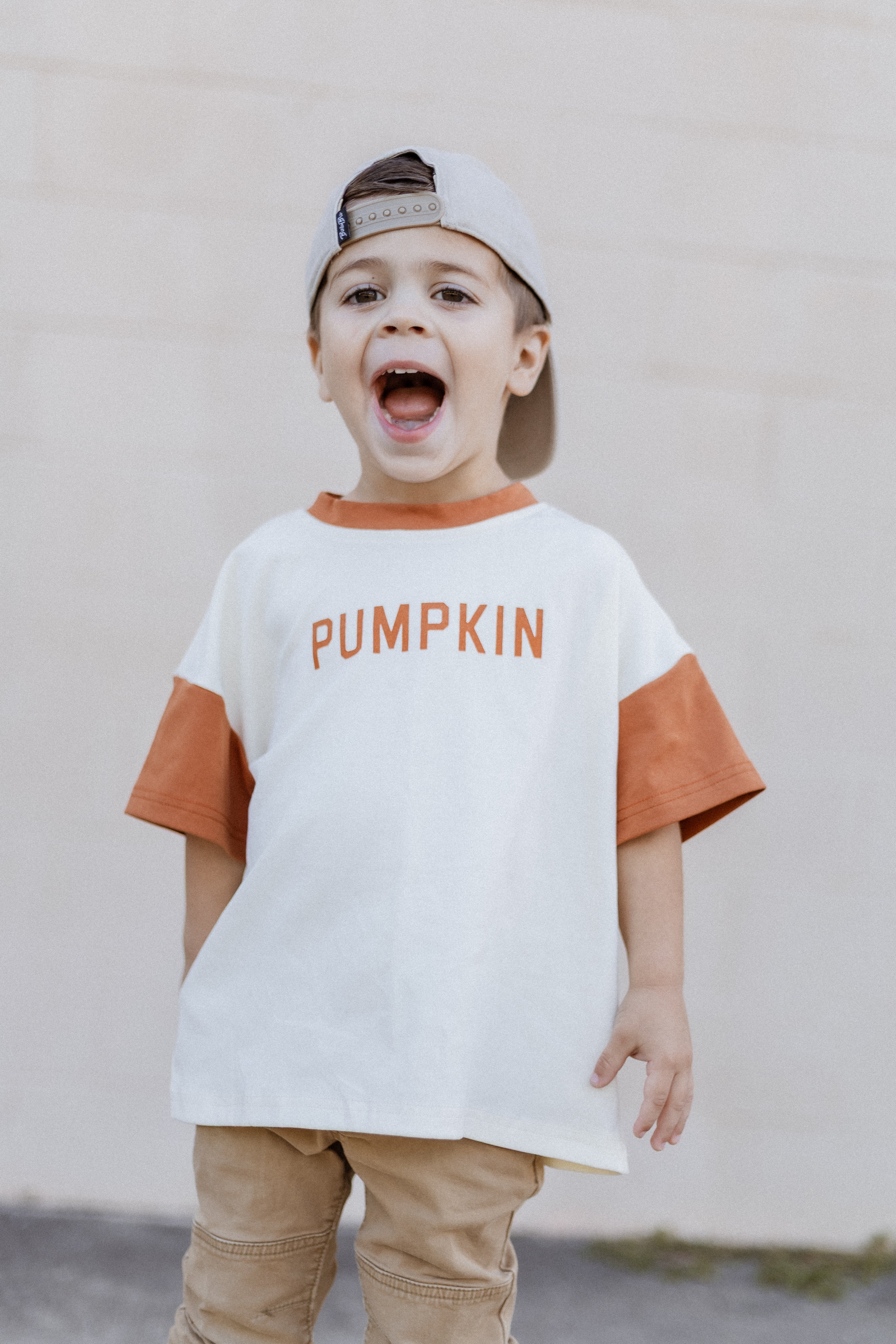 Colorblock Pumpkin Oversized Tee Or T-shirt Romper