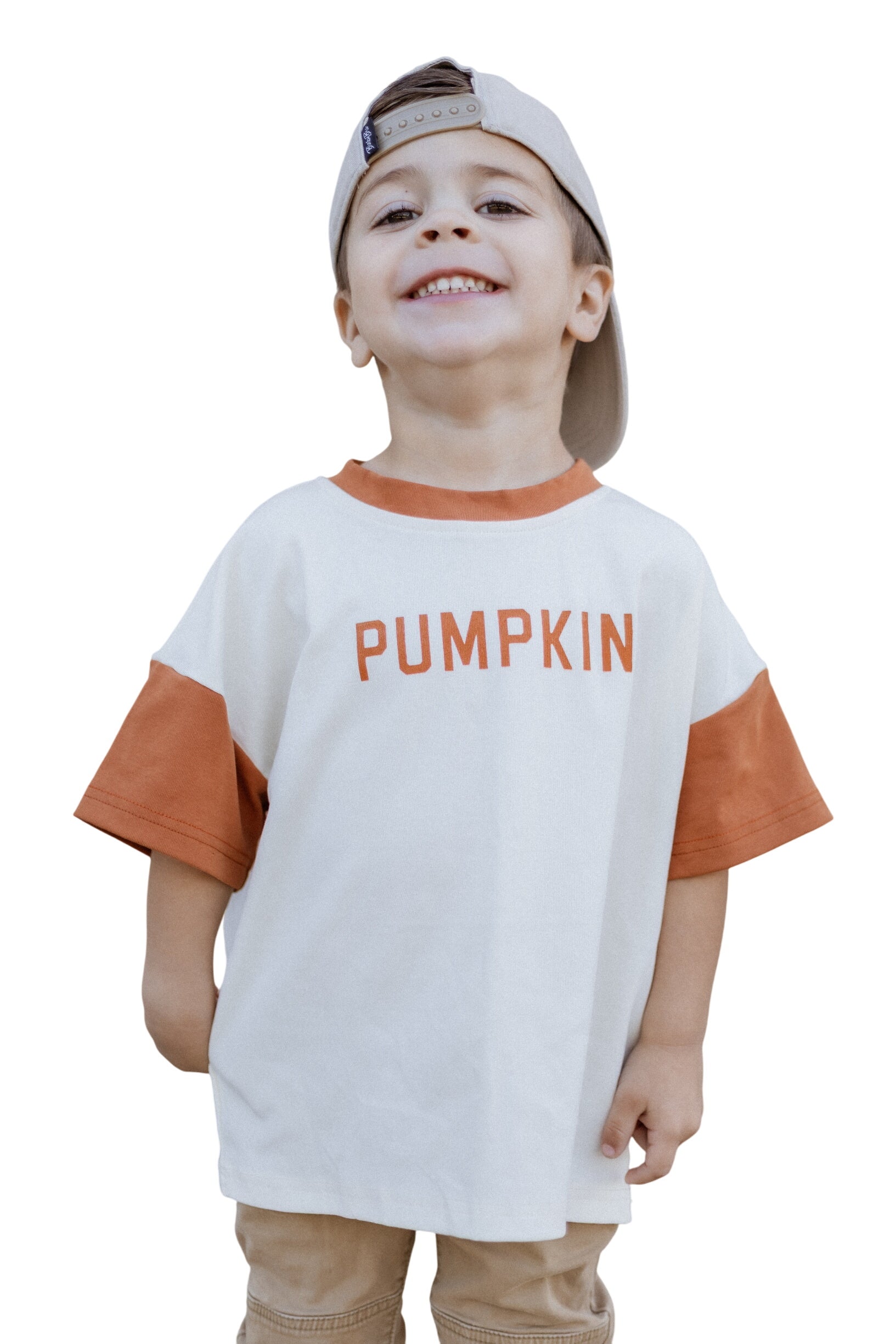 Colorblock Pumpkin Oversized Tee Or T-shirt Romper