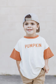 Colorblock Pumpkin Oversized Tee Or T-shirt Romper