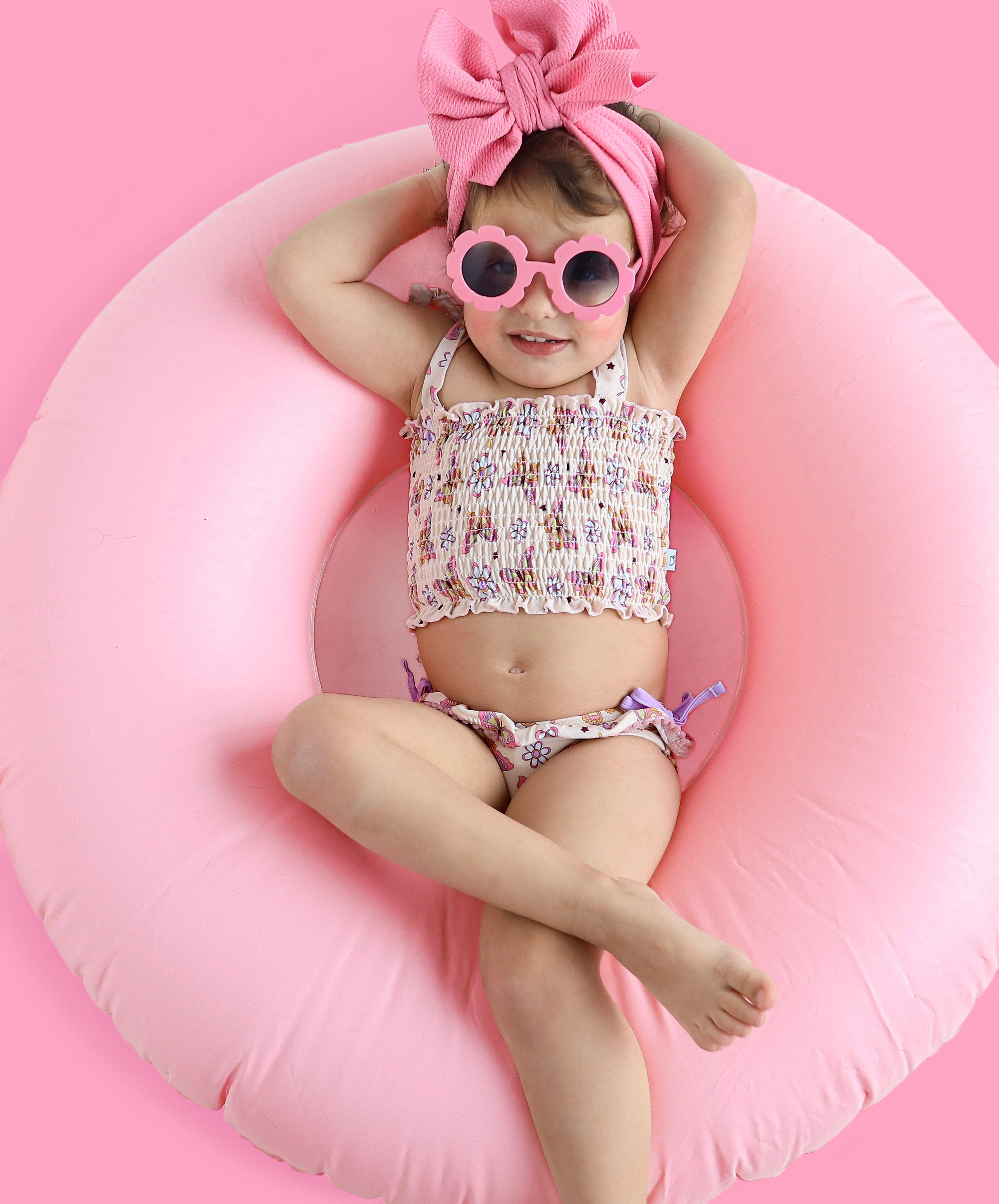 Blossomin’ Butterfly Dream Smocked Tankini Two Piece Swim Suit