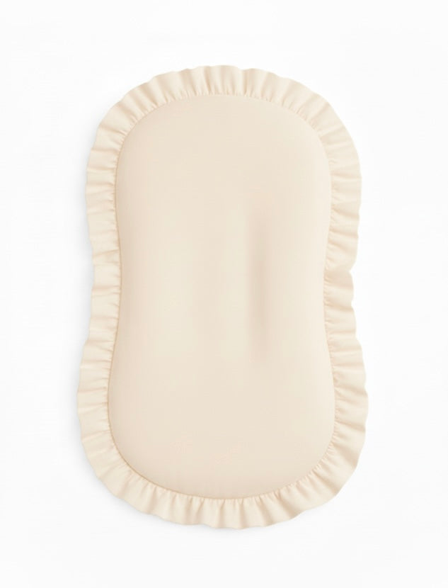 Cream Ruffle Baby Lounger Cover (Ships June 8)