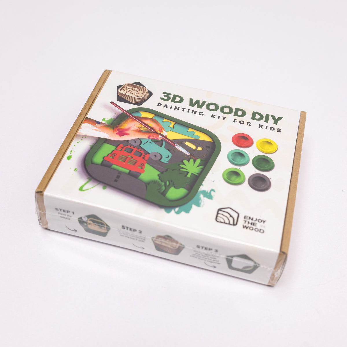 Wooden 3d Diy Painting Kit Cars