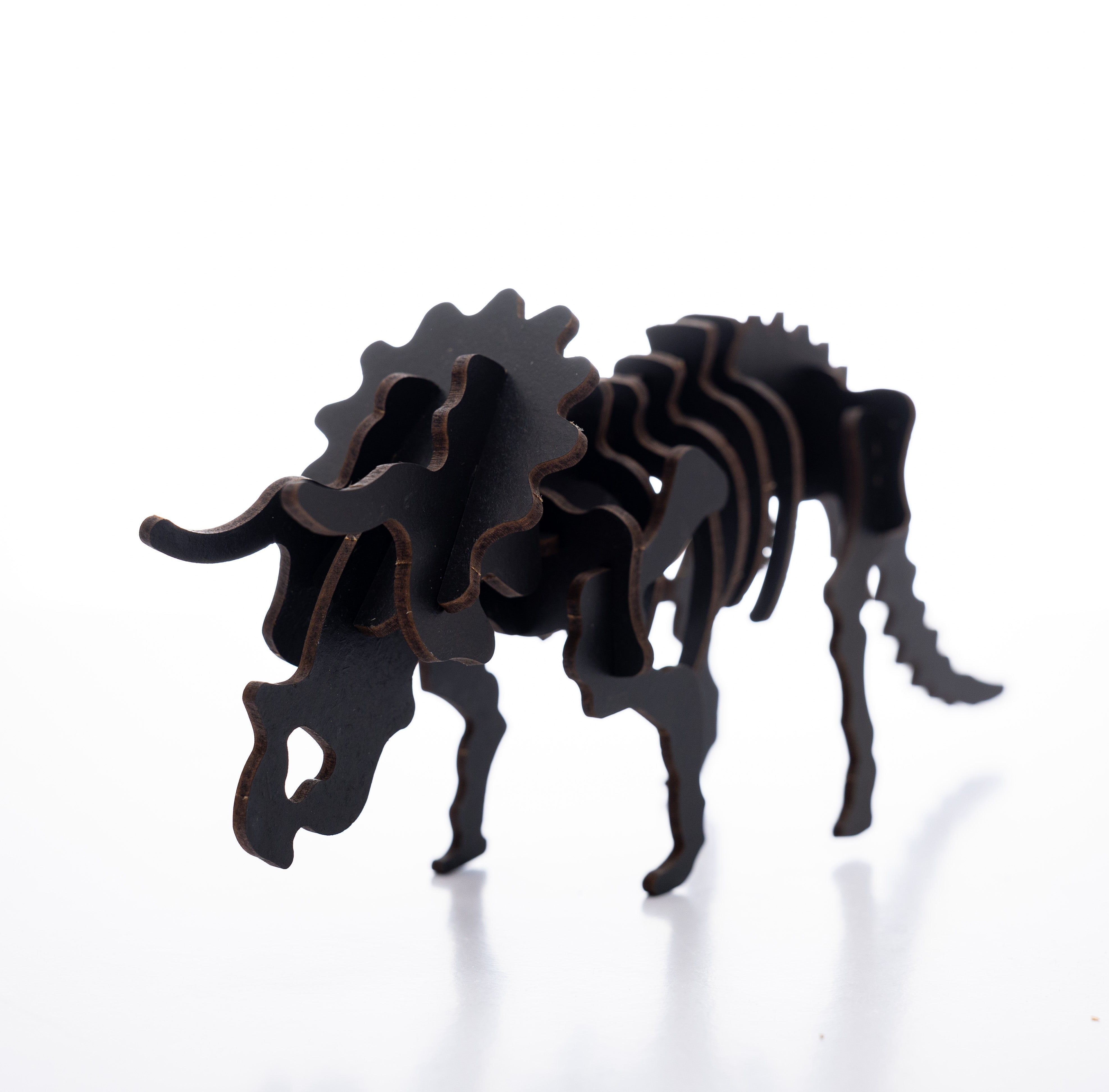 Black 3d Triceratops Diy Kit