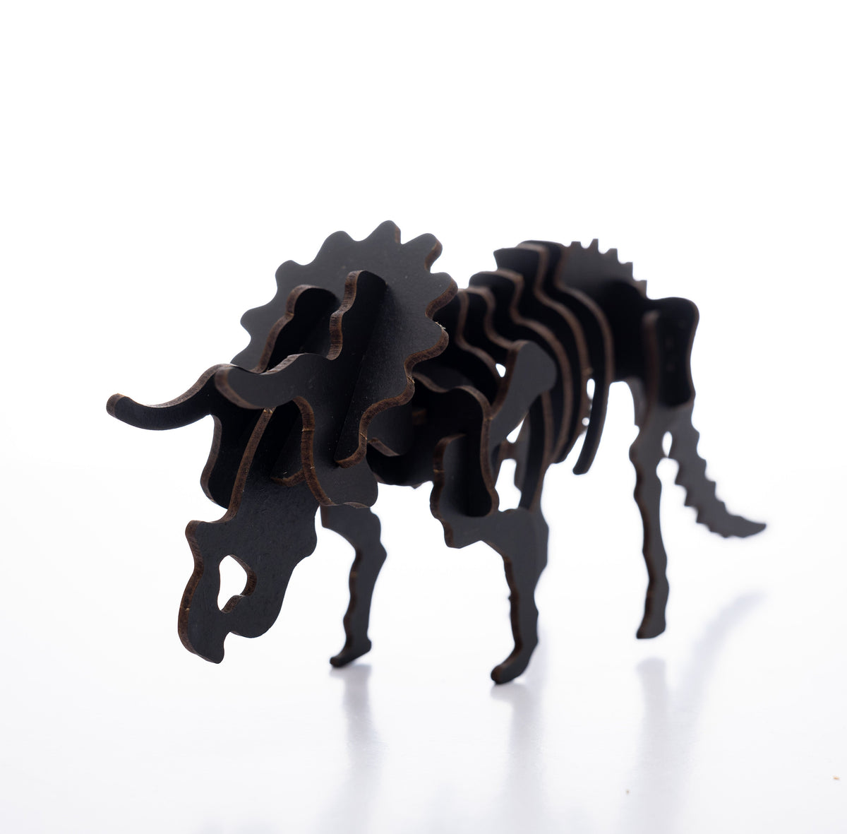 Black 3d Triceratops Diy Kit