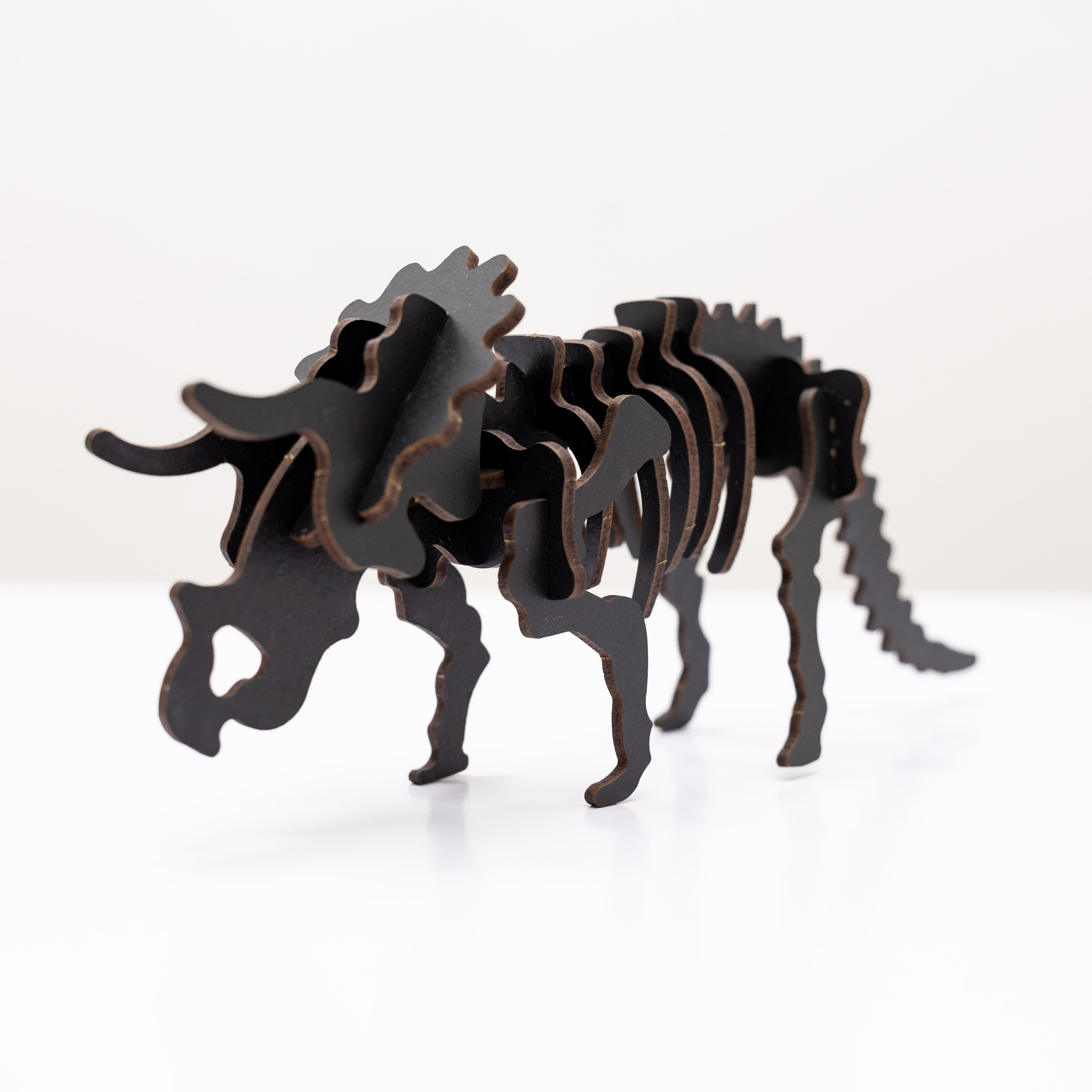 Black 3d Triceratops Diy Kit