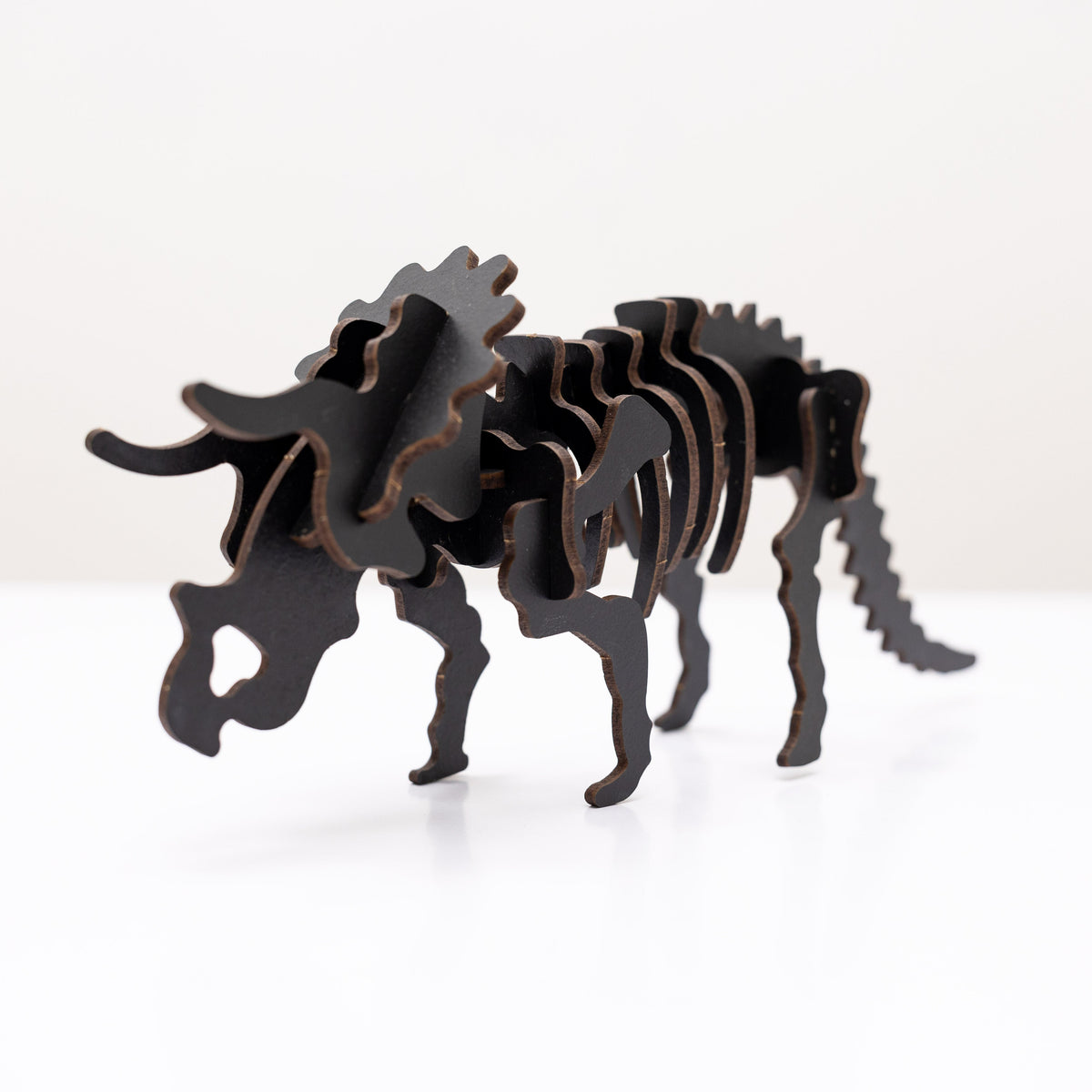Black 3d Triceratops Diy Kit
